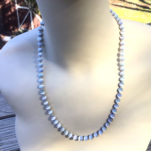 Handcrafted Cat’s Eye Necklace 20” NWT - Picture 8 of 9